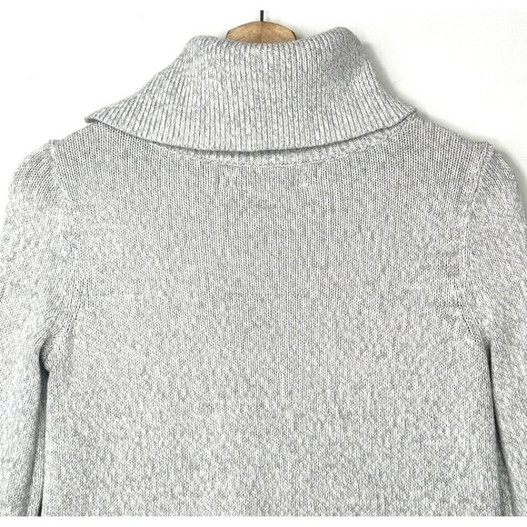 Loft Womens Sweater Knit Turtleneck Bell Sleeve Pullover Light Grey Size XS - Picture 5 of 10